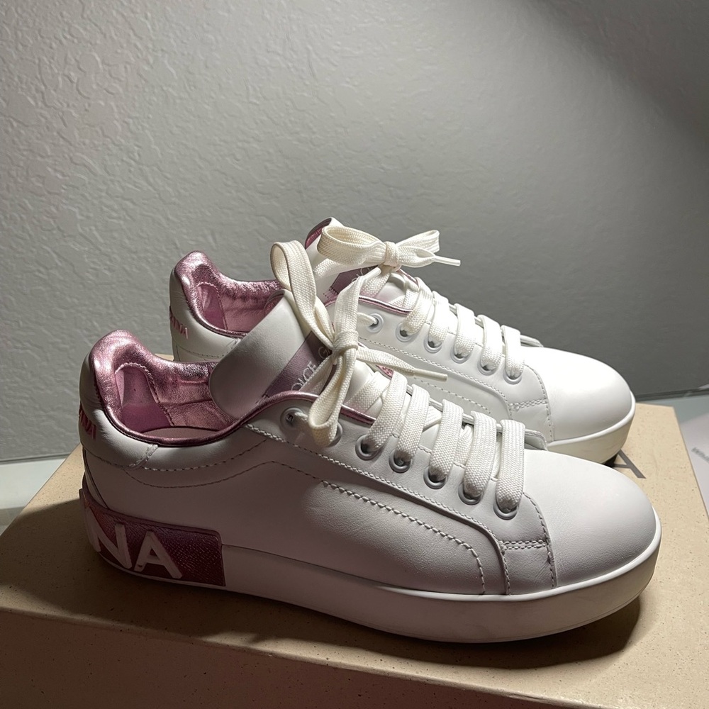 Dolce&Gabbana Portofino Leather Sneakers